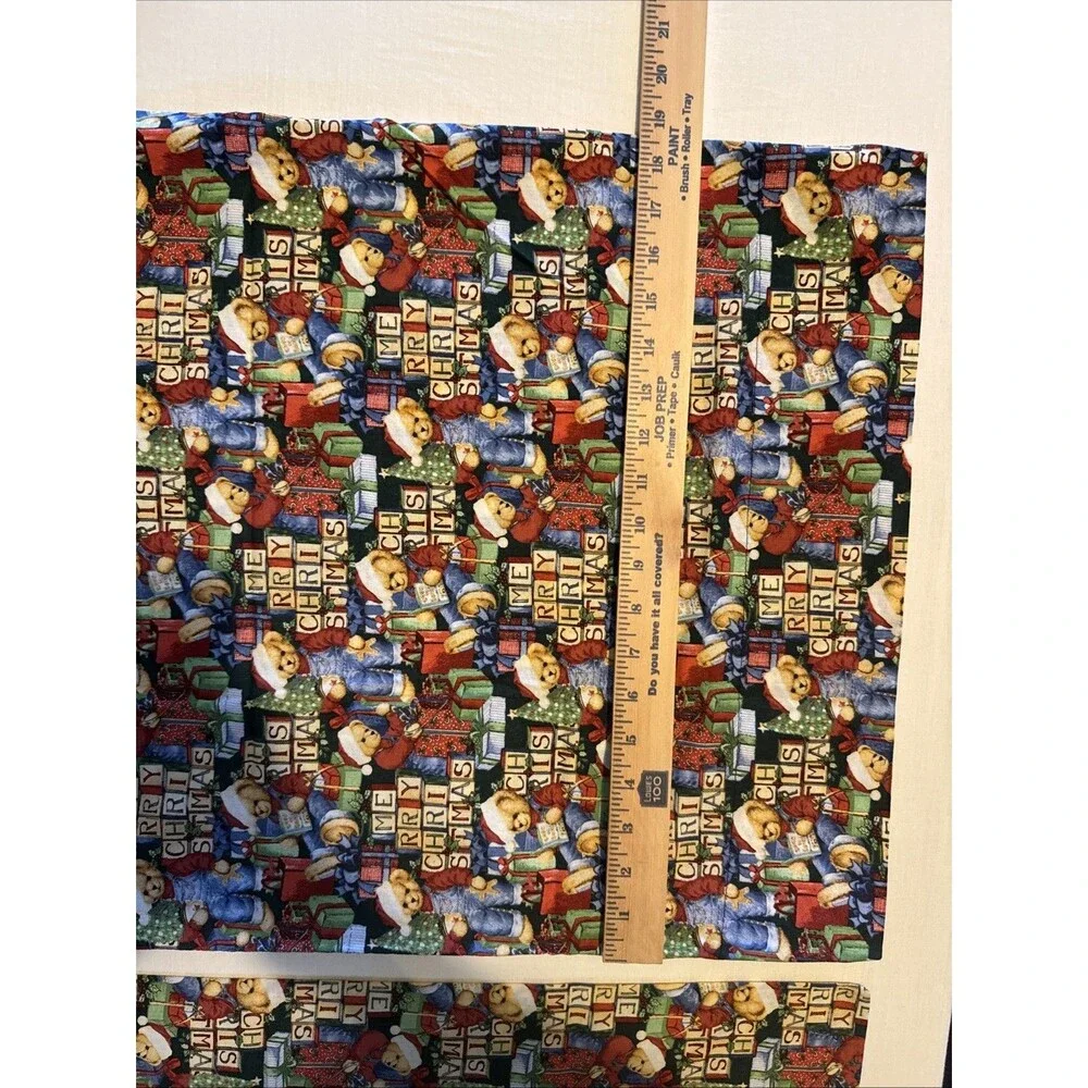 2 Christmas Themed Pillowcases, Handmade,Standard,Cotton - Teddy Bears